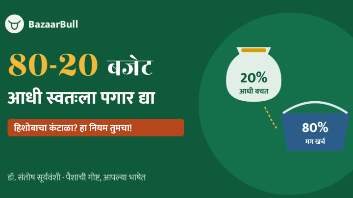 80-20 बजेट: आधी स्वतःला पगार द्या - BazaarBull